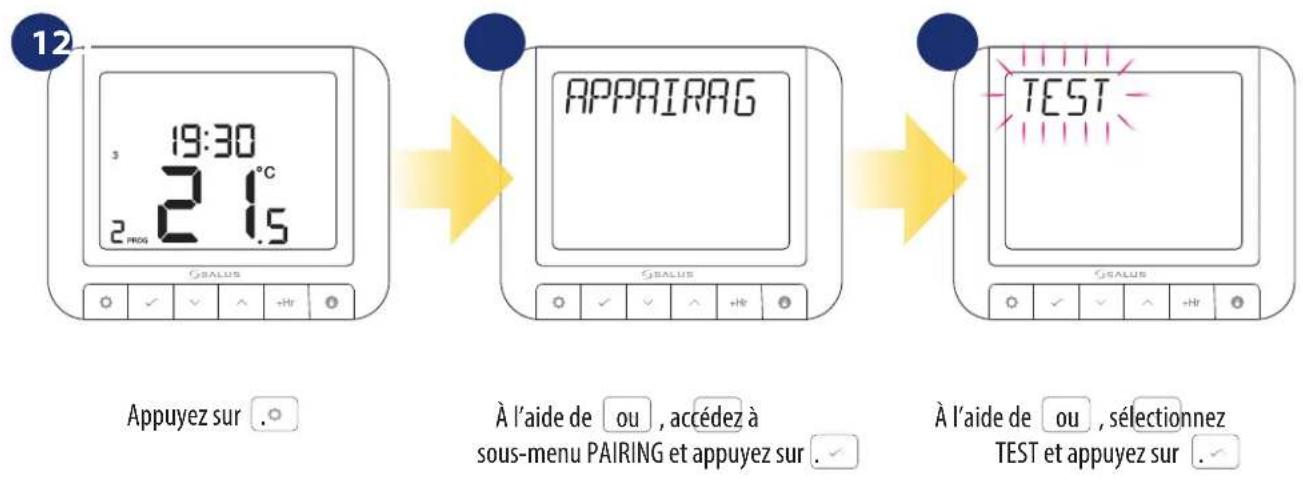Salus RT 520 RF - Testez le processus d'appairage - 1