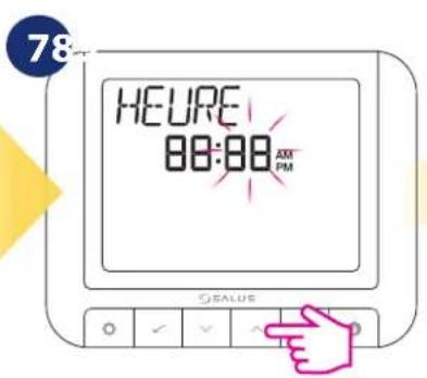 Salus RT 520 RF - Première séquence de mise sous tension et configuration - 8