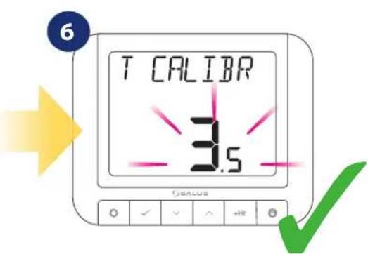 Salus RT 520 RF - Étalonnage de la température OFFSET - 6