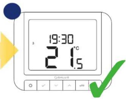 Salus RT 520 RF - Basculement entre le mode manuel et le mode horaire - 3