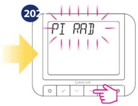 Salus RT 520 RF - Première séquence de mise sous tension et configuration - 16