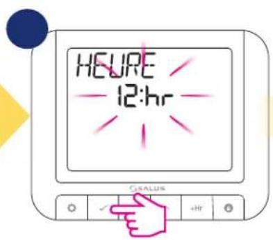 Salus RT 520 RF - Première séquence de mise sous tension et configuration - 6