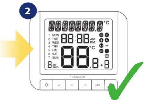 Salus RT 520 RF - Réinitialisation d'usine - 2