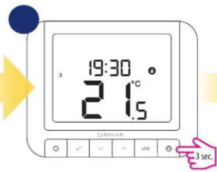 Salus RT 520 RF - Basculement entre le mode manuel et le mode horaire - 2