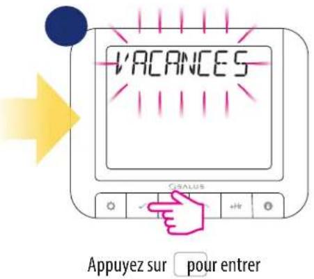 Salus RT 520 RF - Mode vacances - 3