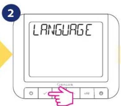 Salus RT 520 RF - Première séquence de mise sous tension et configuration - 3