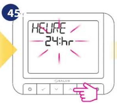 Salus RT 520 RF - Première séquence de mise sous tension et configuration - 5