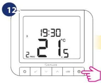 Salus RT 520 RF - Basculement entre le mode manuel et le mode horaire - 1