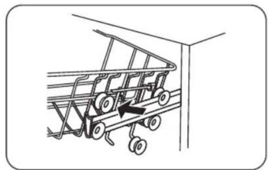 ETNA VW747RVS - Réglage de la hauteur du panier supérieur type 1 (en fonction du modele) - 2