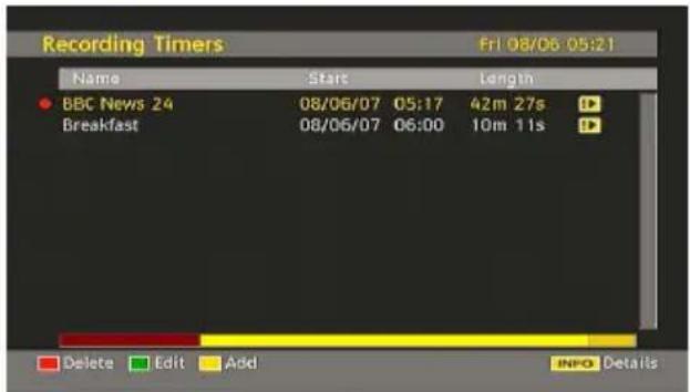 TECHWOOD VL47TV2011 - Recording Timers - 1