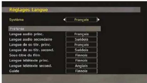 TECHWOOD VL47TV2011 - Paramètres linguistiques - 1