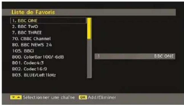 TECHWOOD VL47TV2011 - Réglage des chaînes favorites - 1
