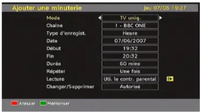 TECHWOOD VL47TV2011 - Ajouter une minuterie d'enregistrement - 1