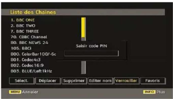 TECHWOOD VL47TV2011 - Ajout des verrouillages à des chaînes - 1