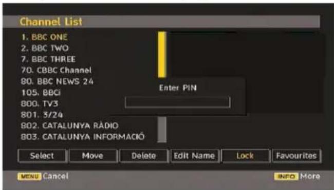 TECHWOOD VL47TV2011 - Adding Locks to Channels - 1