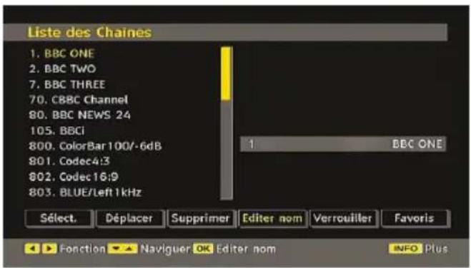 TECHWOOD VL47TV2011 - Renommer des chaînes - 1