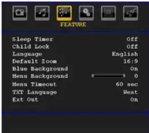 TECHWOOD VL47TV2011 - Feature Menu - 1