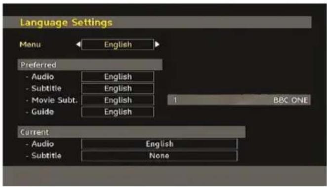 TECHWOOD VL47TV2011 - Language - 2