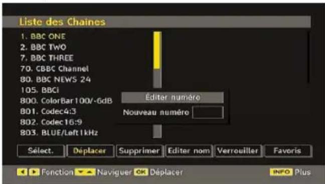 TECHWOOD VL47TV2011 - Déplacement des chaînes dans la liste de chaînes - 1