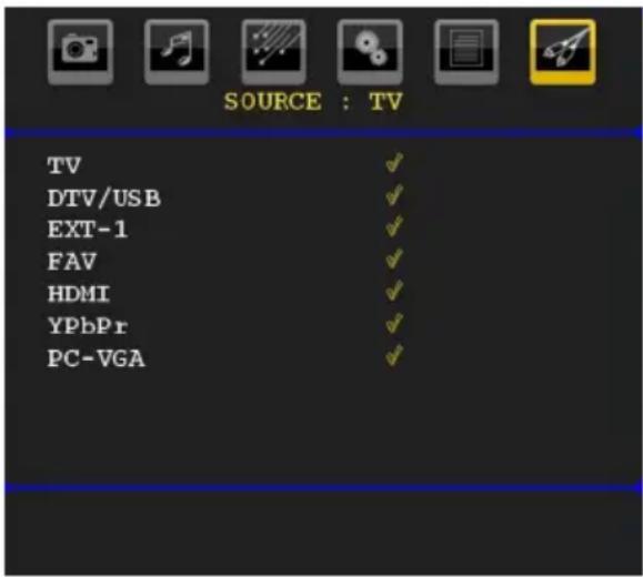 TECHWOOD VL47TV2011 - Sélection d'entrée - 1