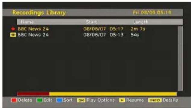 TECHWOOD VL47TV2011 - Recordings Library - 1