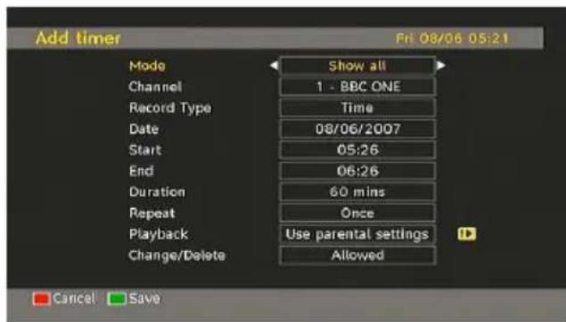 TECHWOOD VL47TV2011 - Adding a Recording Timer - 1
