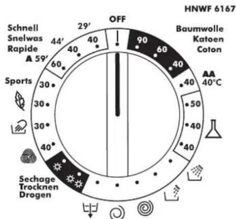HOOVER HNWF616788M - Programme Selector - 1
