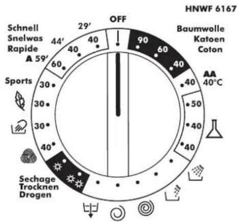 HOOVER HNWF616788M - Programmakeuzeschakelaar - 1