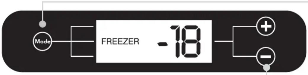Mode FREEZER -18 +