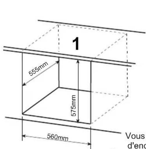 Carrefour Home HFE50BX11 - Tailles des placards coupés - 1