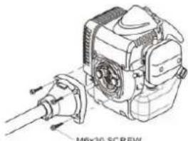 Francepower KDG 45 - Assemblage du moteur avec le tube pour les KDC 27/35 et KDG 27/35/45/53 - 1