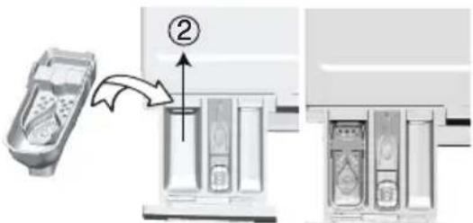 BEKO WTV 81483 CSB - Als het product voorzien is van een houder voor vloeijaar wasmiddel: - 1