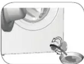 BEKO WTV 81483 CSB - Als het product een noodwaterafvoerslang heeft, moet u om het water weg te pompen: - 2
