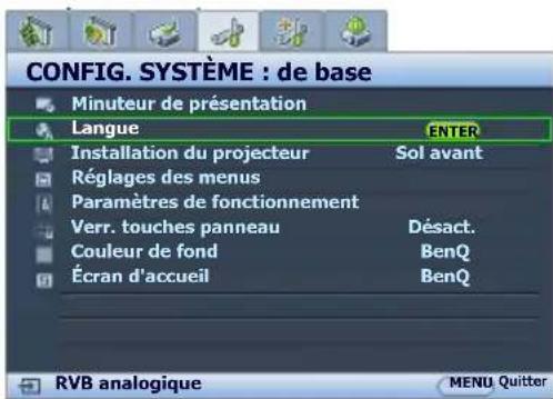 BENQ MW529 - Utilisation des menus - 5
