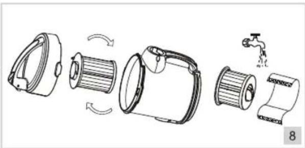 BESTRON Designo Plus ABL870BR - REINIGUNG UND WARTUNG - Reinigung oder Ersetzen des HEPA-Filters - 1