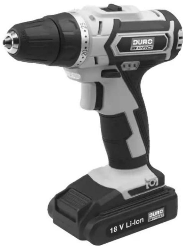 DURO DB 18Li2 - V Li- lon Akku- Bohrschrauber Perceuse sans fil 18 V lithium-ion - 1