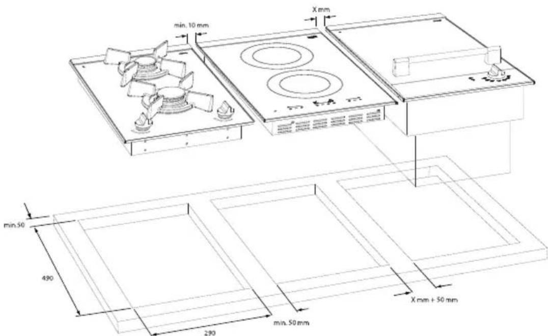 Atag FR3171MUU - Fitted-unit situation with space - 1