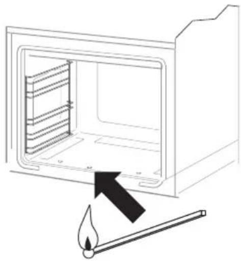 AMICA SHGG 11647 W - To ignite the oven: - 1