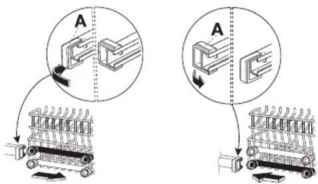 ARTHUR MARTIN ELECTROLUX ASF 64030 - Pour régler le panier dans sa position la plus haute, procédez comme suit : - 1