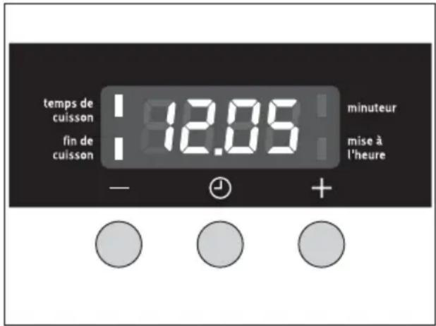 ARTHUR MARTIN ELECTROLUX AOB 63000 W - Combinaison de temps de cuisson et fin de cuisson. - 3