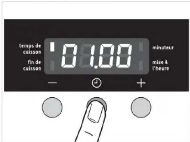 ARTHUR MARTIN ELECTROLUX AOB 63000 W - Combinaison de temps de cuisson et fin de cuisson. - 1