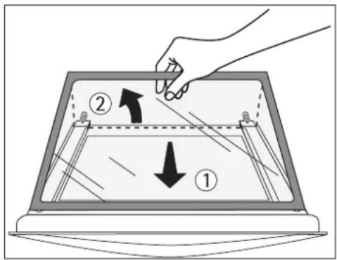 ARTHUR MARTIN ELECTROLUX FE 1405 NG - Remettre en place la vitre de la porte - 1