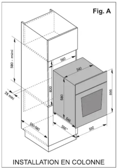 ARTHUR MARTIN ELECTROLUX FE 1405 NG - Mise en place de l'appareil - 2