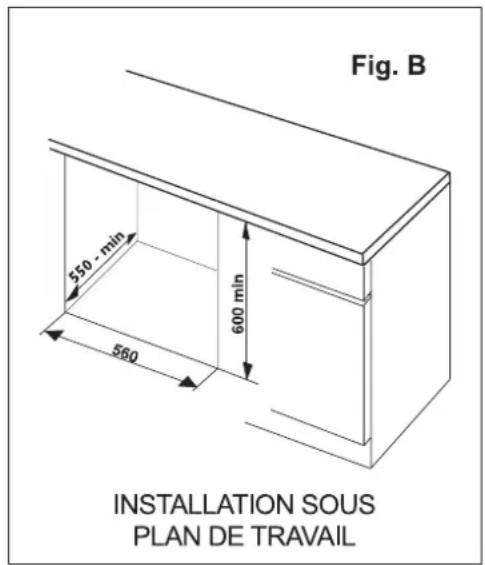ARTHUR MARTIN ELECTROLUX FE 1405 NG - Mise en place de l'appareil - 3