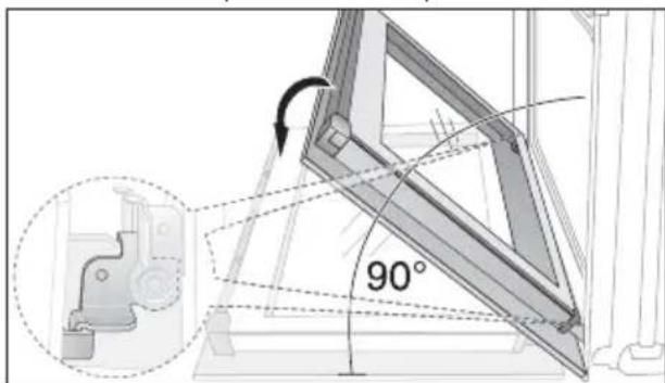 ARTHUR MARTIN ELECTROLUX AOC 45030 W - Décrochage de la porte du four - 1