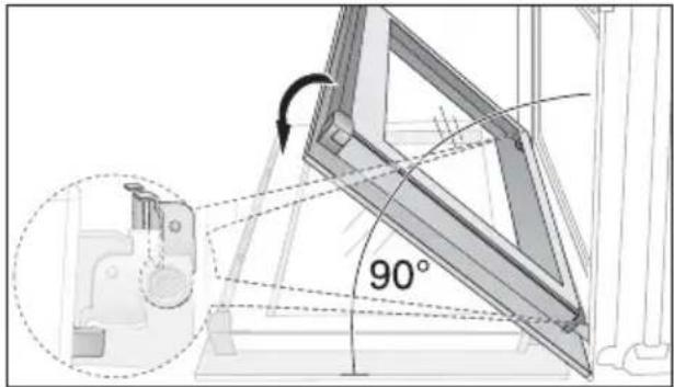 ARTHUR MARTIN ELECTROLUX AOC 45030 W - Accrochage de la porte du four - 2