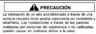 AMANA AAC141SRA - Instrucciones de instalación a través de la pared - 1