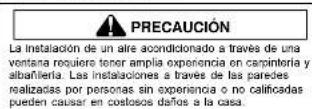 AMANA AAC081SRA - Instrucciones de instalacion a工程技术 de la pared - 1