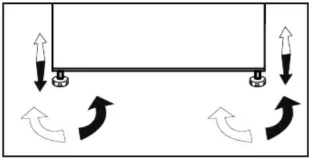 BEKO GNE480E20DZXP - Het verstellen van de voetjes - 1
