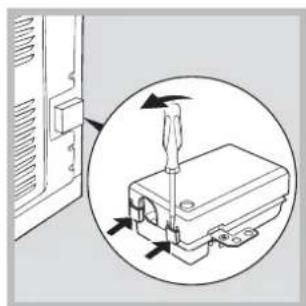 INDESIT HI 50 EK.A IX - Fitting the power supply cable - 1